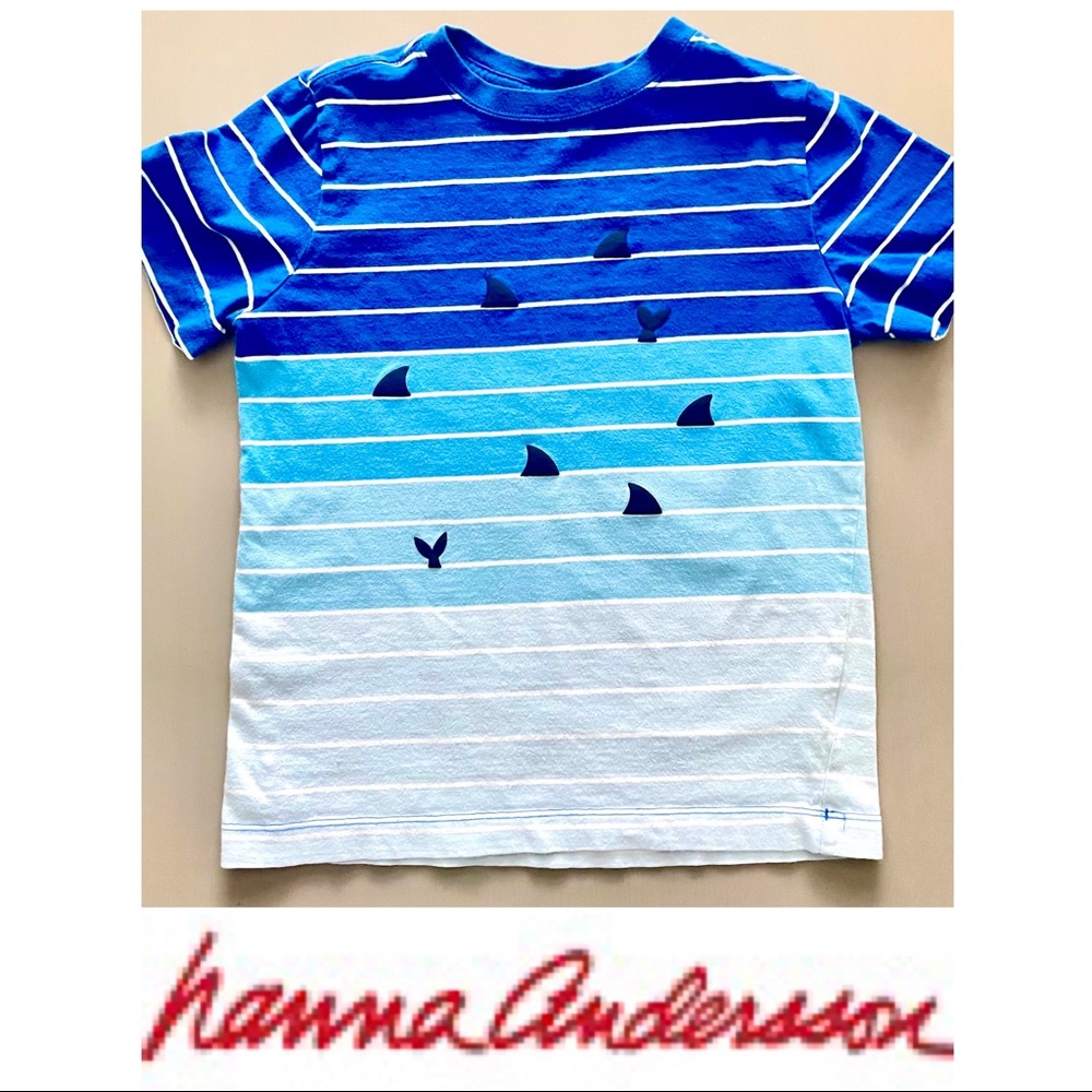 HANNA ANDERSSON Striped Shark Fin Tee